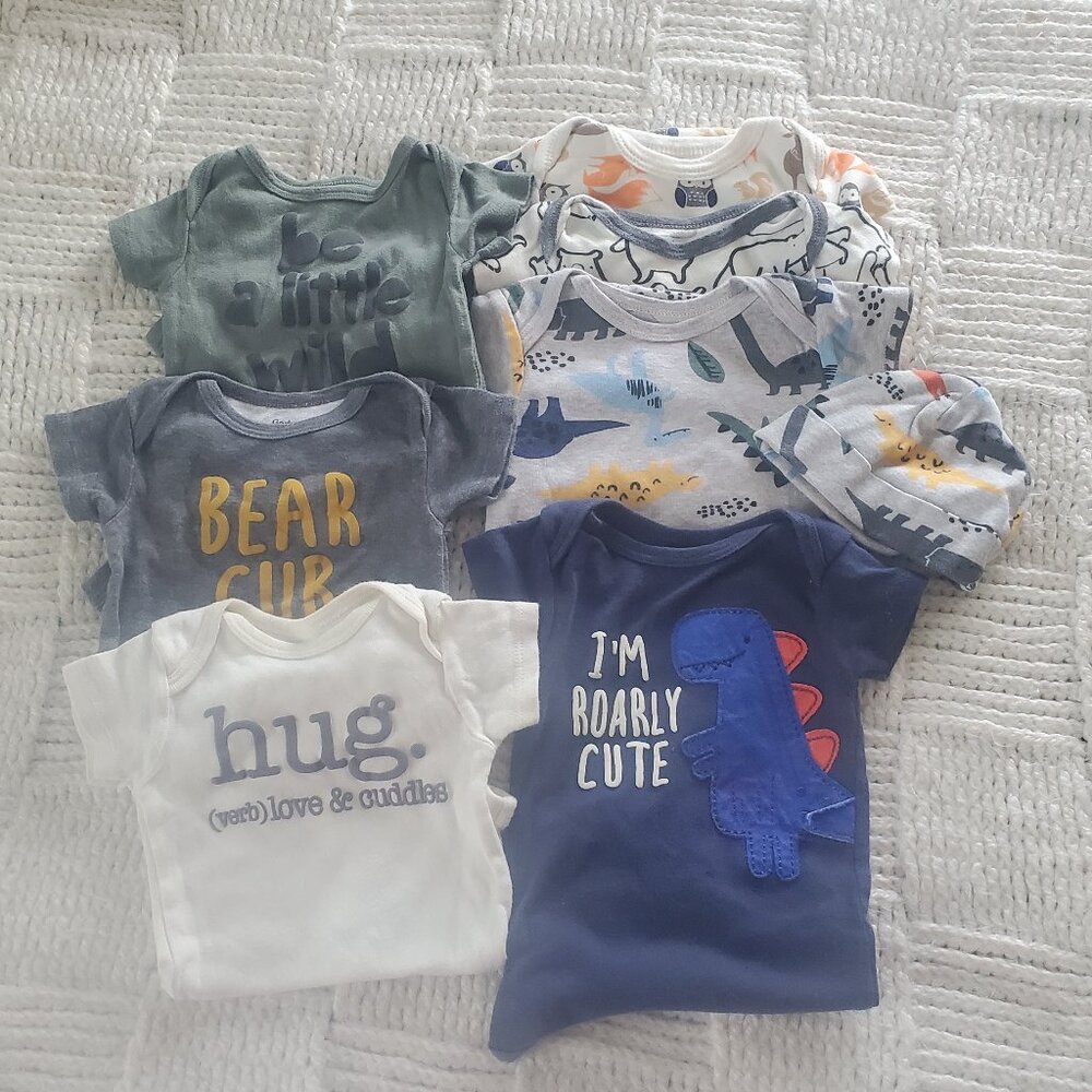 Infant onesie lot, 3-6 months, short sleeve